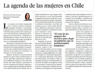 Lee más sobre el artículo La agenda de las mujeres en Chile